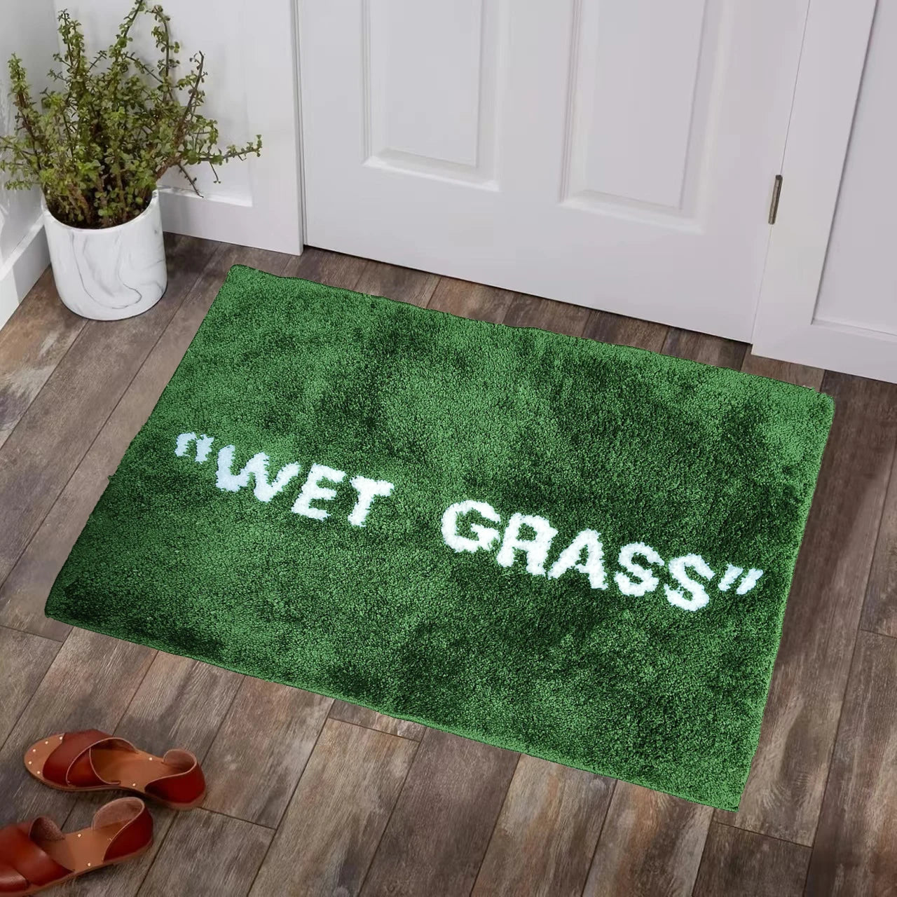 "Wet Grass" Off-white Rug
