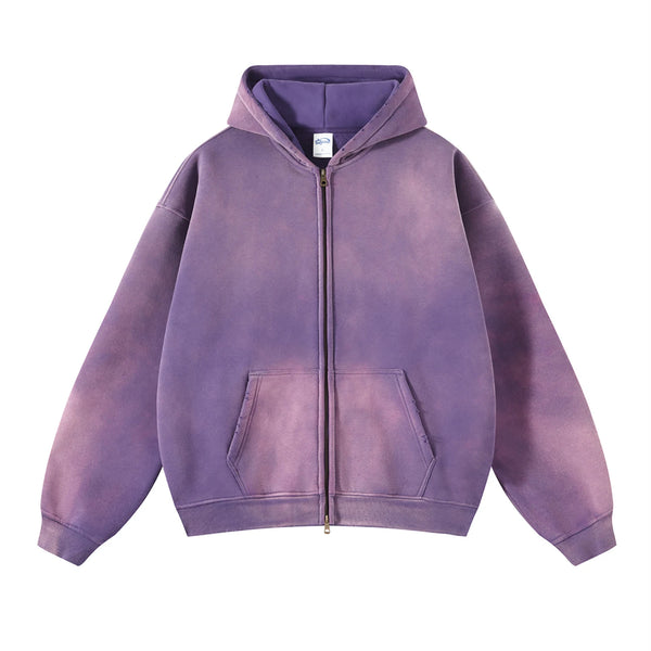 Cozy Tie-Dye Zip Hoodie