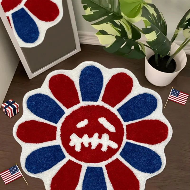 Travis Scott Sunflower Pattern Floor Rug