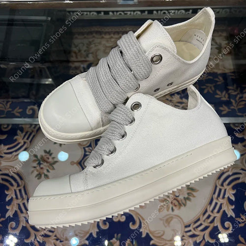 Rick Owen Low Leather Sneakers