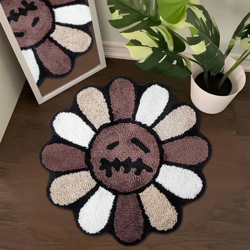 Travis Scott Sunflower Pattern Floor Rug