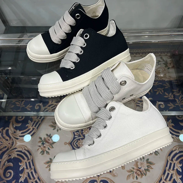 Rick Owen Low Leather Sneakers